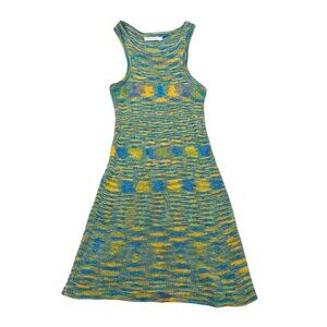 Women’s THANNE dress green/yellow geometric cotton blend 2010s
